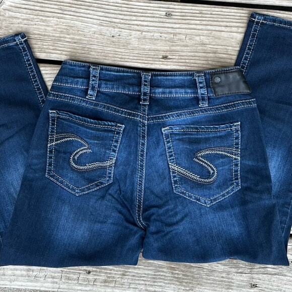 SILVER SUKI SUPER STRETCH, women's 30 x 22 1/2 capri jeans - Picture 5 of 7